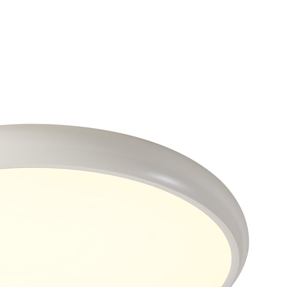 Flush Mount LED Ceiling Light with Wood-Inspired Acrylic Frame - Scandinavian Style