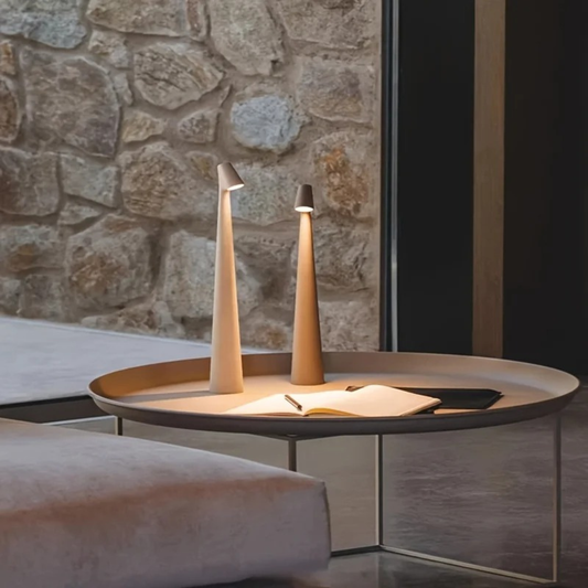 Modern Minimalist Nordic Cone Table Lamp - Tapered LED Desk Nightlight