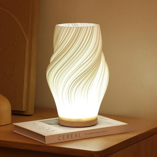 Modern Textured Bedside Vase Lamp