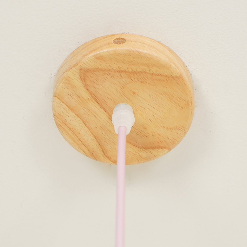Nordic Geometric Wood Pendant Light - Modern Hand-Turned Orbital Hanging Lamp