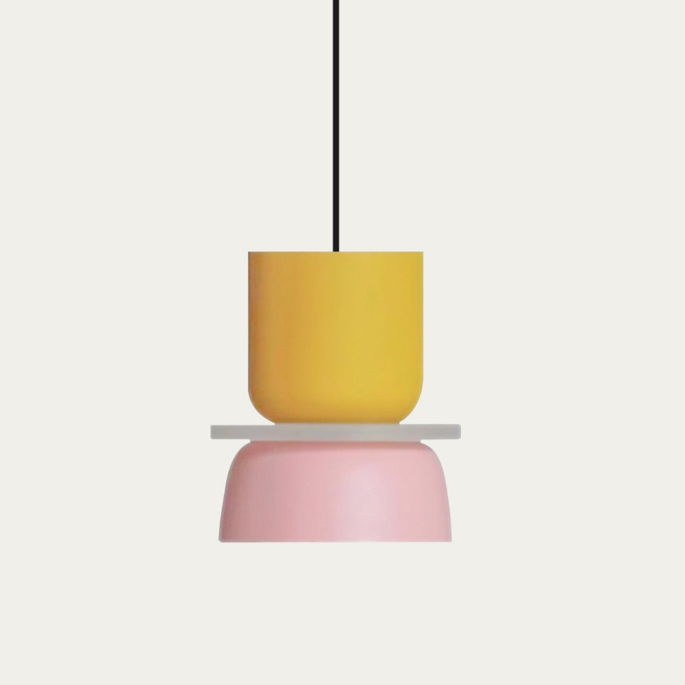 Stacked Bowl Hanging Lamp with Matte Finish - Nordic Geometric Style