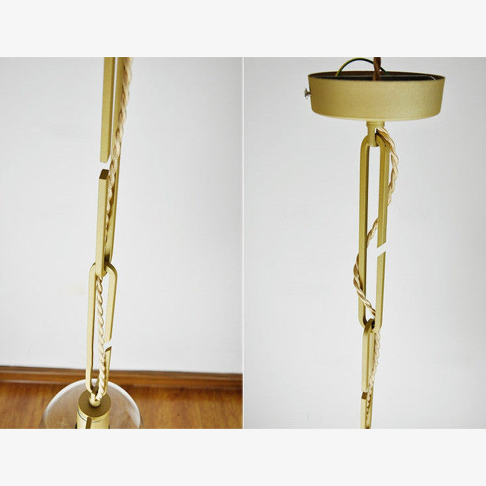 Modern Botanical Planter Pendant Light - Gold Glass Bowl Pendant Lights