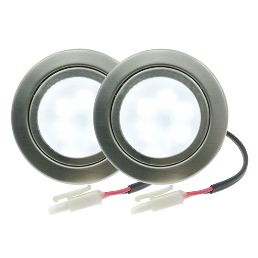 Recessed Lighting Pack of Two for Kitchen Cabinets and Closets - Modern Low Profile