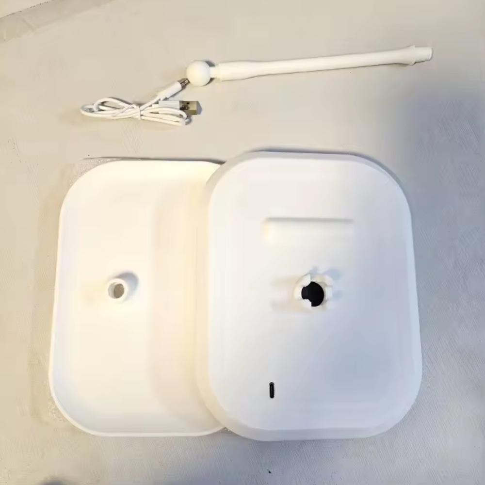Rechargeable makeup mirror with Integrated Storage Tray - Modern Minimalist