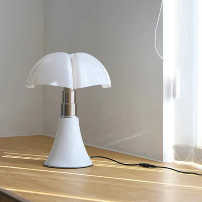 Mushroom Table Lamp with Four Lobe Shade - Mid Century Modern Style