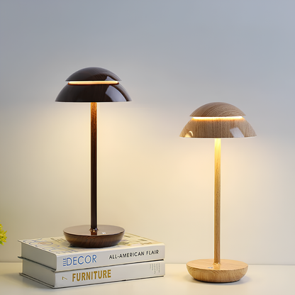 Scandinavian Minimalist Cordless LED Table Lamp - Dimmable Rechargeable Light