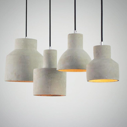 Modern Concrete Minimalist Pendant Light - Nordic Industrial Geometric Hanging Lamp