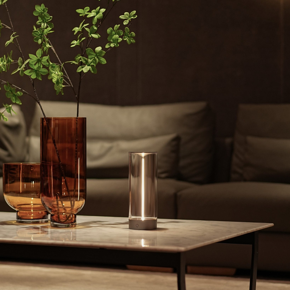 Modern Cylinder LED Lamp - Cordless Magnetic Rechargeable Accent Light