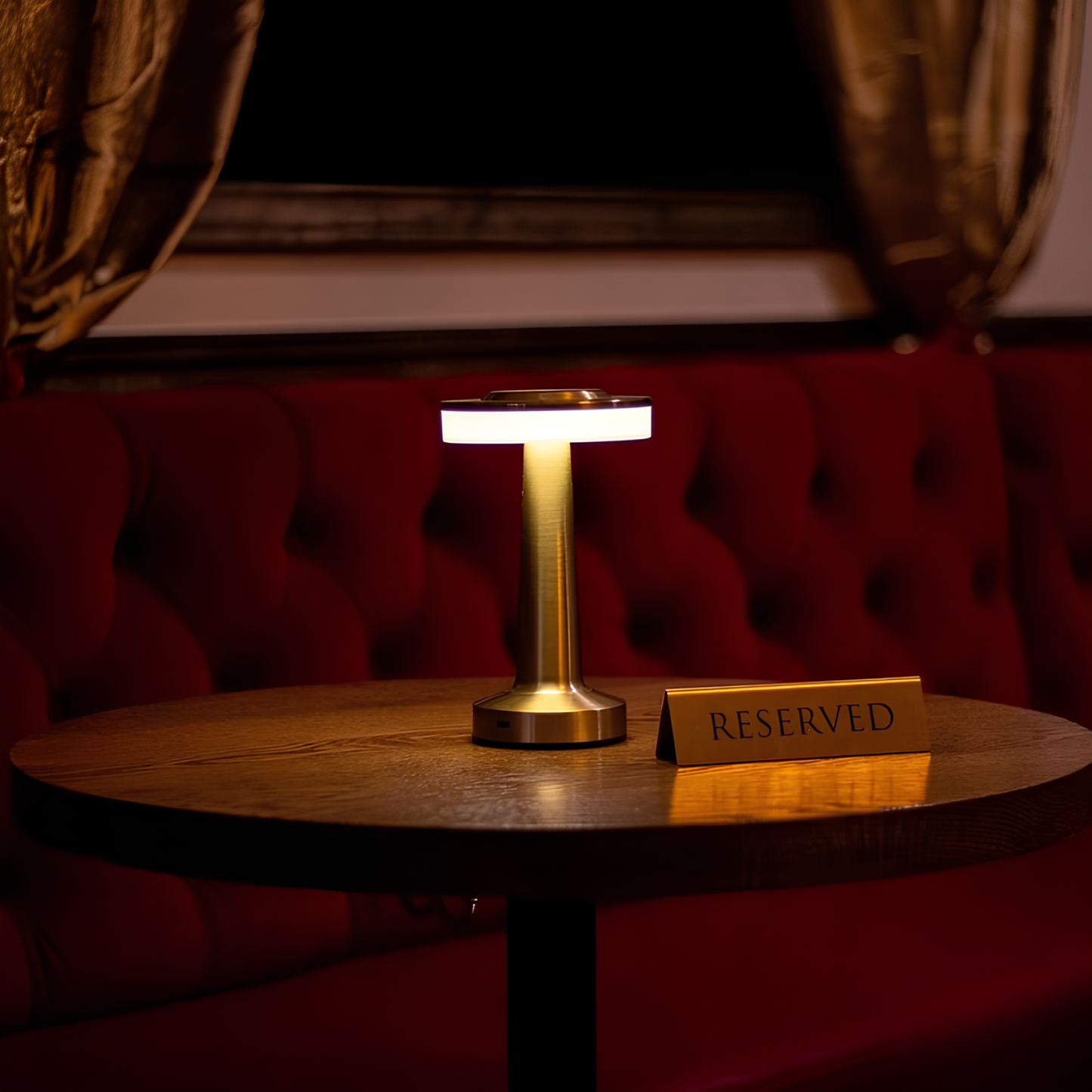 Cordless LED Disc Touch Lamp