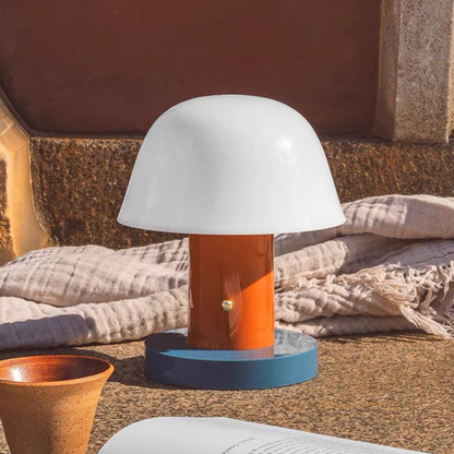 LED Table Lamp with USB Port and Touch Dimmer - Mid Century Danish Style