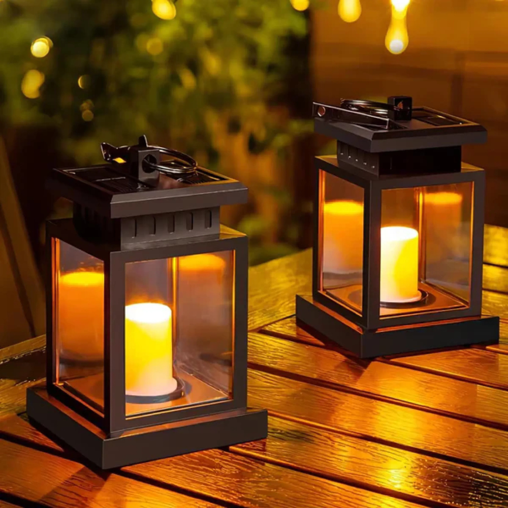 Solar Powered Decorative Garden Lanterns - Outdoor Yard Path Lighting