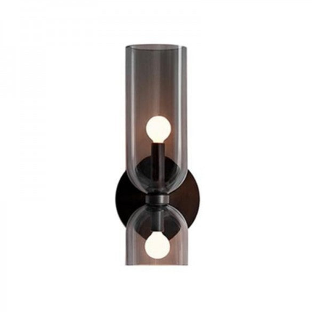 Modern Hourglass Glass Wall Sconce - Dual-Globe Geometric Wall Light