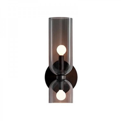 Modern Hourglass Glass Wall Sconce - Dual-Globe Geometric Wall Light