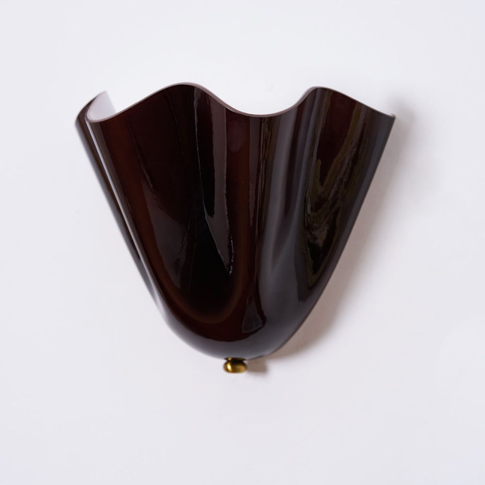 Modern Ruffled Glass Wall Sconce - Organic Blooming Flower Wall Lamp