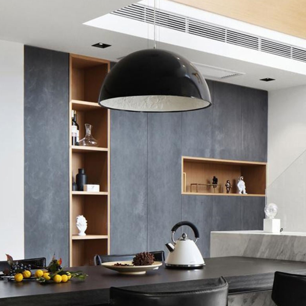 Modern Floral Relief Dome Pendant Light - Sculptural Garden Interior Pendant Lights