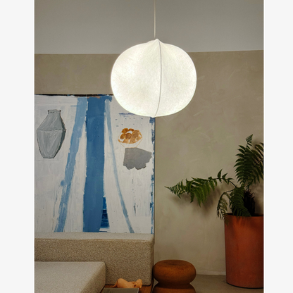 Modern Wabi-Sabi Fiber Pendant Light - Minimalist Cloud-Inspired Hanging Lamp