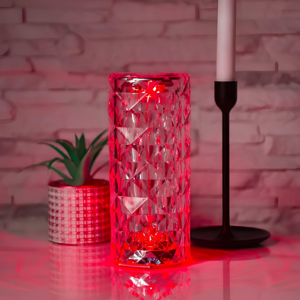 Sparkling Crystal Pattern Touch Lamp