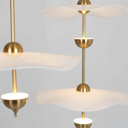 Modern Wavy Wing Pendant Light - Sculptural Floating Ribbon Hanging Lamp