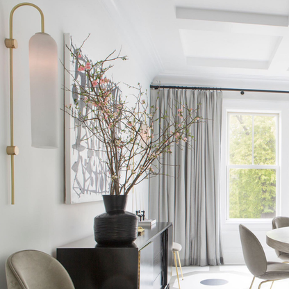 Modern Capsule Glass Wall Sconce - Elongated Gooseneck Pill Light