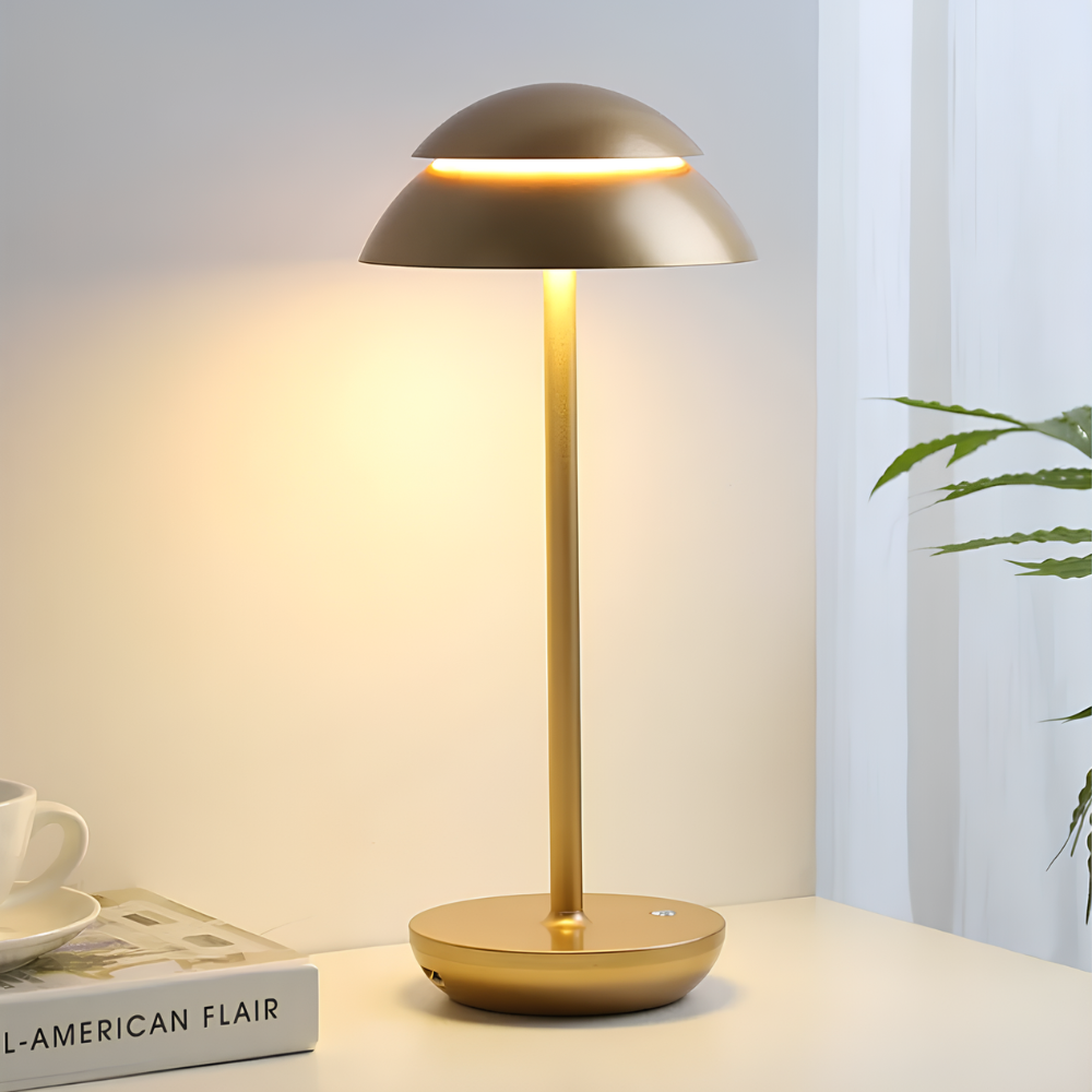 Scandinavian Minimalist Cordless LED Table Lamp - Dimmable Rechargeable Light