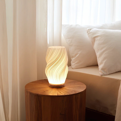 Modern Textured Bedside Vase Lamp
