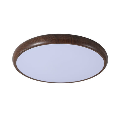 Flush Mount LED Ceiling Light with Wood-Inspired Acrylic Frame - Scandinavian Style