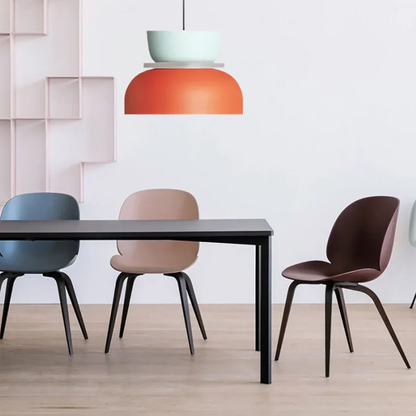 Stacked Bowl Hanging Lamp with Matte Finish - Nordic Geometric Style