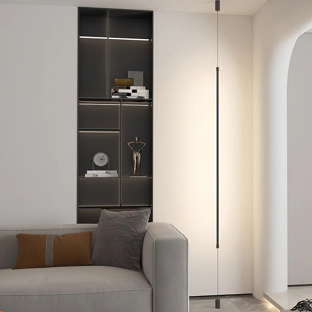 Adjustable Floor Lamp with Floor-to-Ceiling Vertical Line - High Modern Minimalist