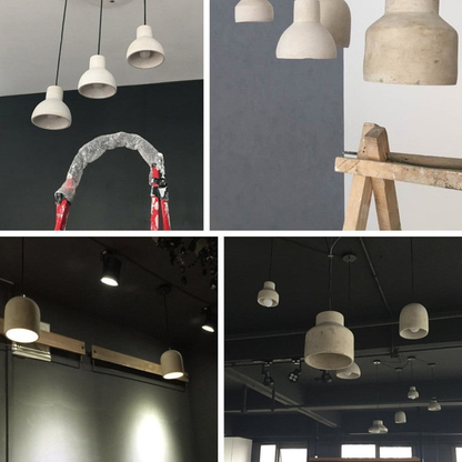 Modern Concrete Minimalist Pendant Light - Nordic Industrial Geometric Hanging Lamp