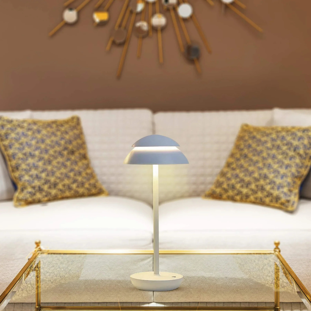 Scandinavian Minimalist Cordless LED Table Lamp - Dimmable Rechargeable Light