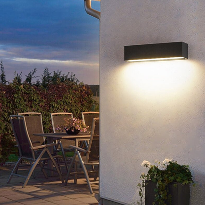 Outdoor LED Porch Lights with Frosted Acrylic Shade and Aluminum Body - Modern Sconce