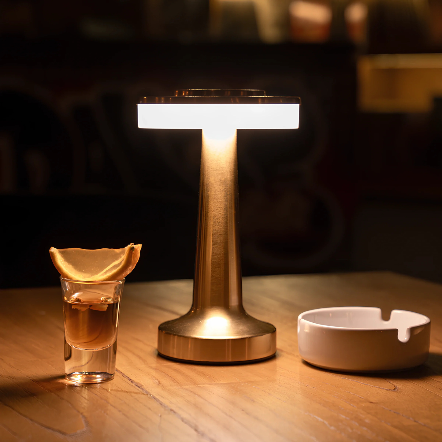 Cordless LED Disc Touch Lamp
