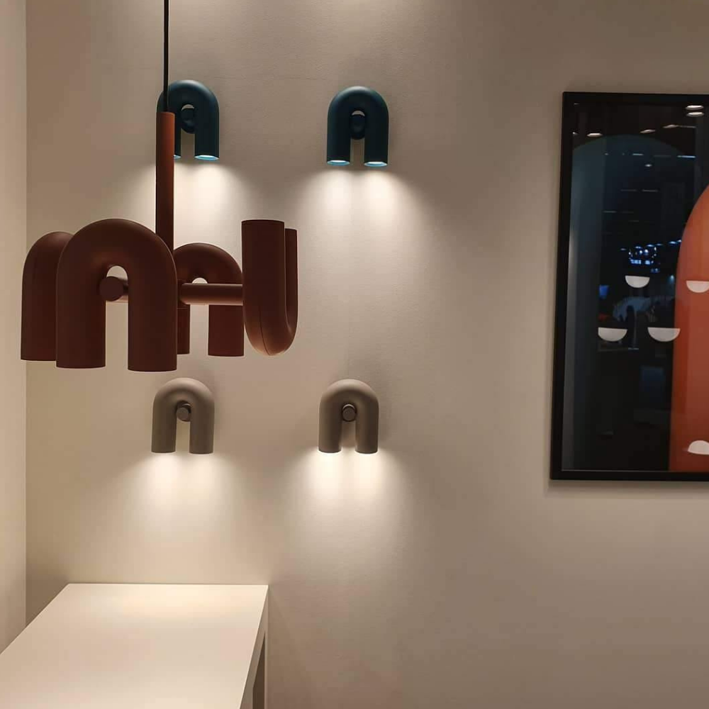 Modern U-Shaped Modular Chandelier - Sculptural Arch Tubular Pendant Light