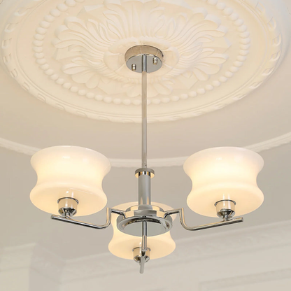 Chandelier with Glass Bell Shades - Mid Century Modern  Light
