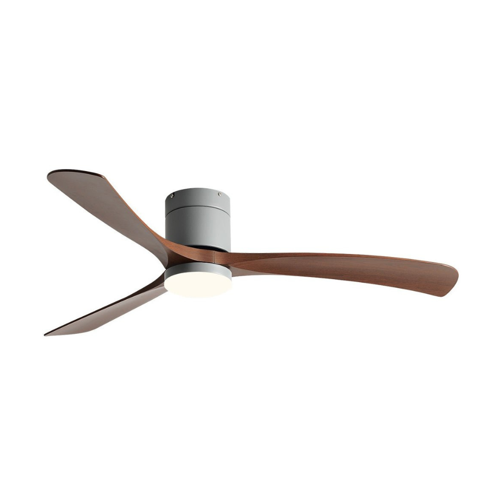 LED Ceiling Fan with Low Profile Design and Reversible DC Motor - Nordic Style