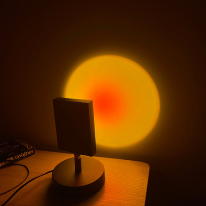 Modern Sunset Projector Lamp - Architectural Halo Mood Light for Photography