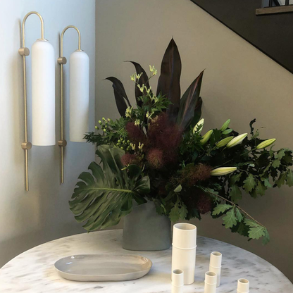 Modern Capsule Glass Wall Sconce - Elongated Gooseneck Pill Light