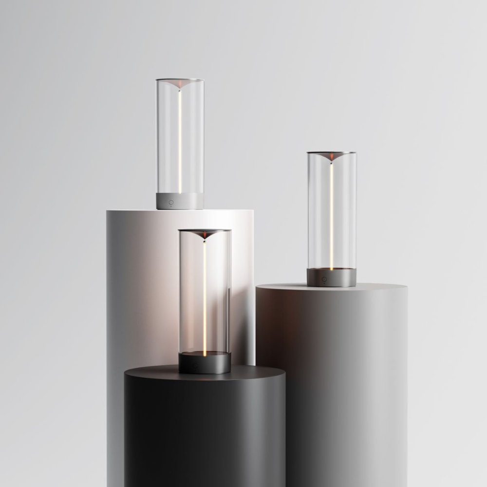 Modern Cylinder LED Lamp - Cordless Magnetic Rechargeable Accent Light