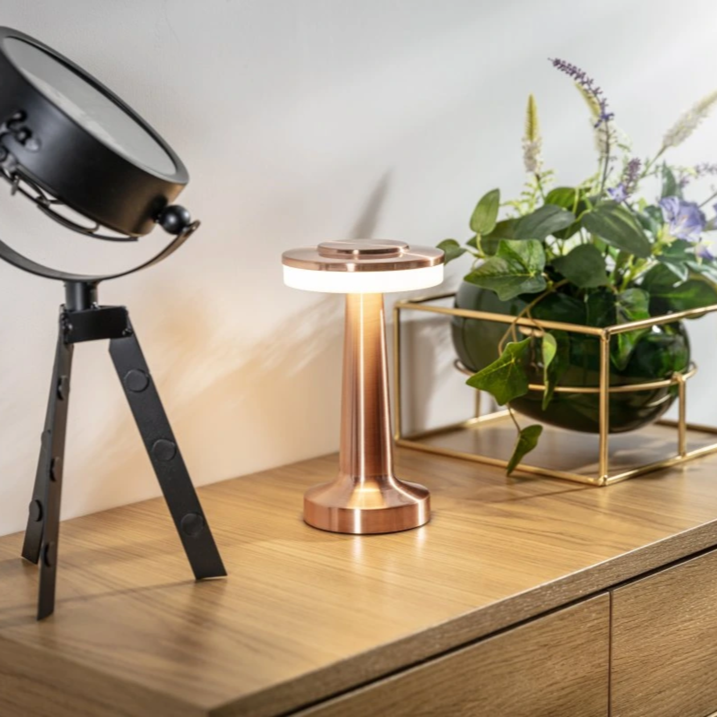 Cordless LED Disc Touch Lamp