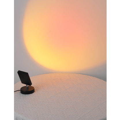 Modern Sunset Projector Lamp - Architectural Halo Mood Light for Photography