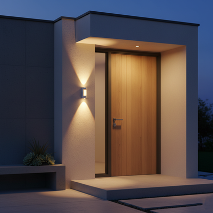 Outdoor Led Porch Lights with Integrated LED and Frosted Acrylic Lens