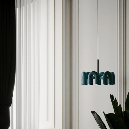 Modern U-Shaped Modular Chandelier - Sculptural Arch Tubular Pendant Light