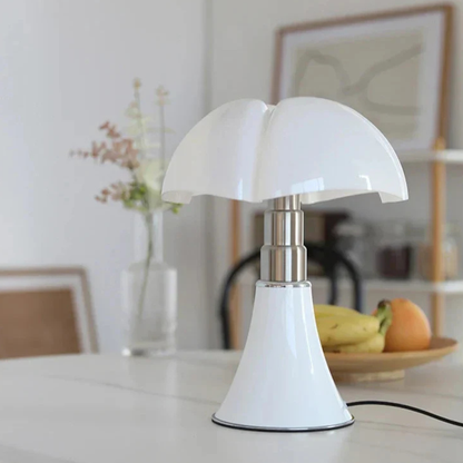 Mushroom Table Lamp with Four Lobe Shade - Mid Century Modern Style