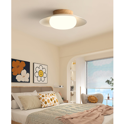 Low-Profile Acrylic Disk Ceiling Lamp - Architectural Cream LED Sconce