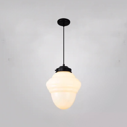 Architectural Frosted Glass Pendant Series — Minimalist Matte White Sconce
