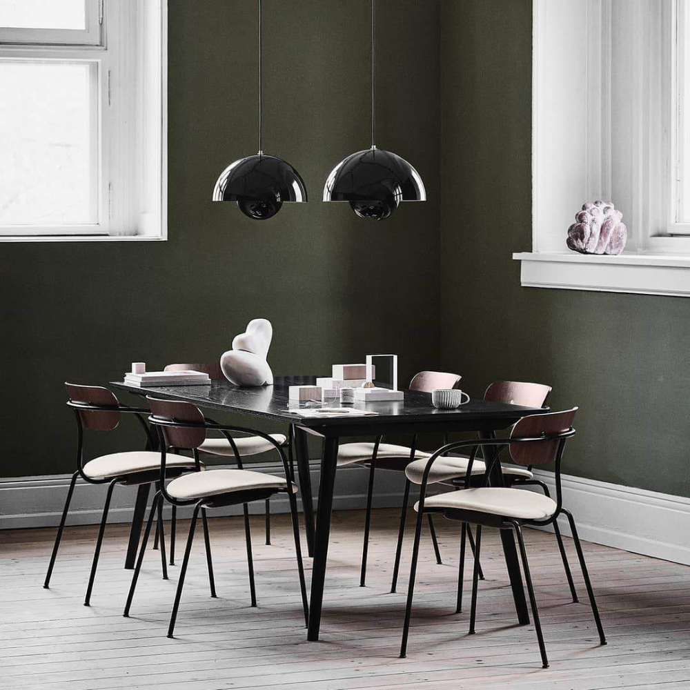 Pendant Light with Nested Dome Metal Shades - Mid Century Modern Retro