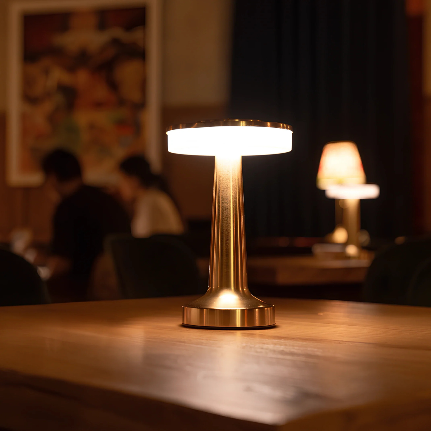 Cordless LED Disc Touch Lamp