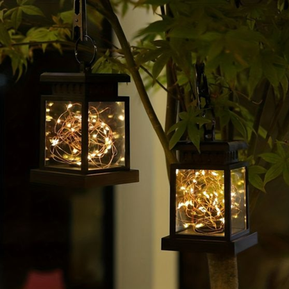Solar Powered Decorative Garden Lanterns - Outdoor Yard Path Lighting