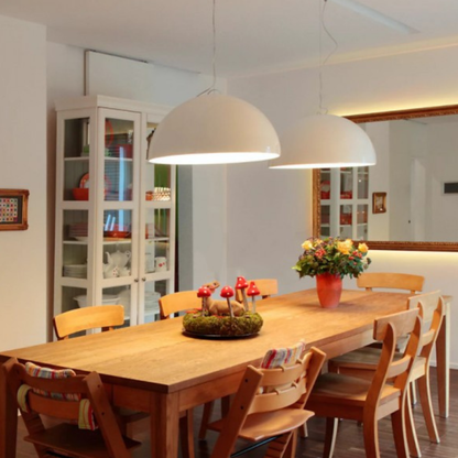 Modern Floral Relief Dome Pendant Light - Sculptural Garden Interior Pendant Lights