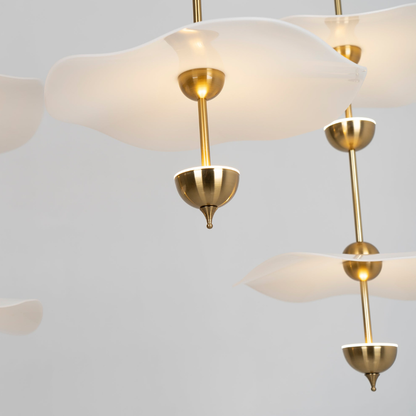 Modern Wavy Wing Pendant Light - Sculptural Floating Ribbon Hanging Lamp